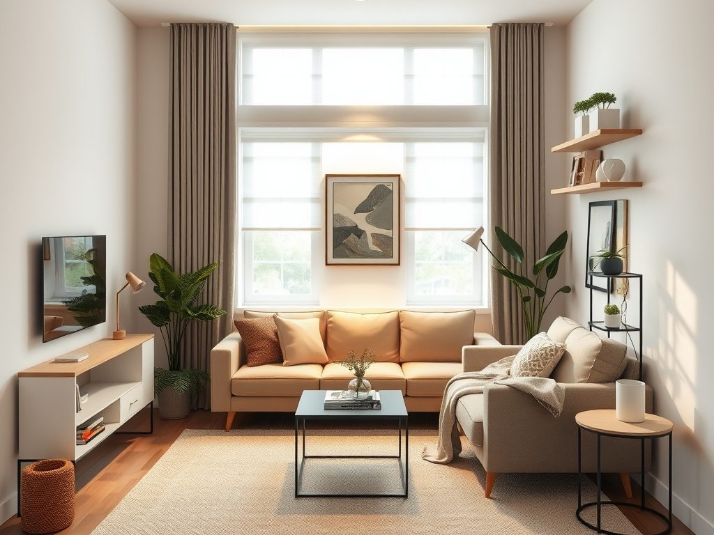 Układ mebli w małym salonie: jak połączyć funkcjonalność z optyczną przestronnością i stylem