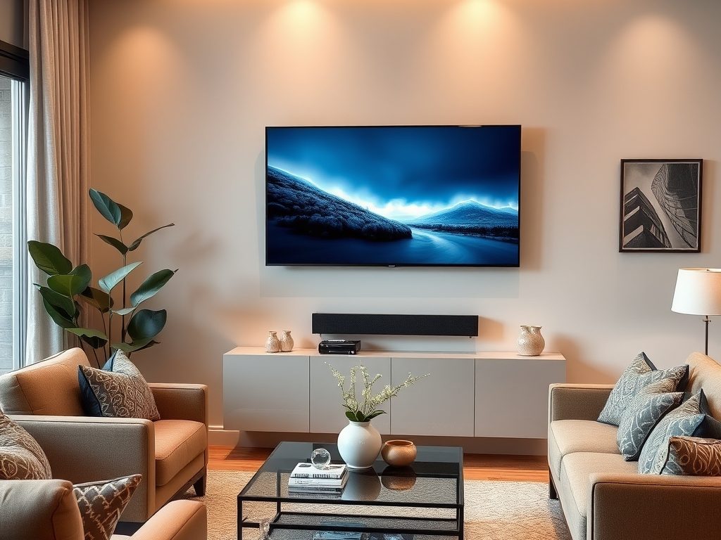 Telewizor w salonie: jak wybrać miejsce i wysokość dla komfortu i estetyki wnętrza