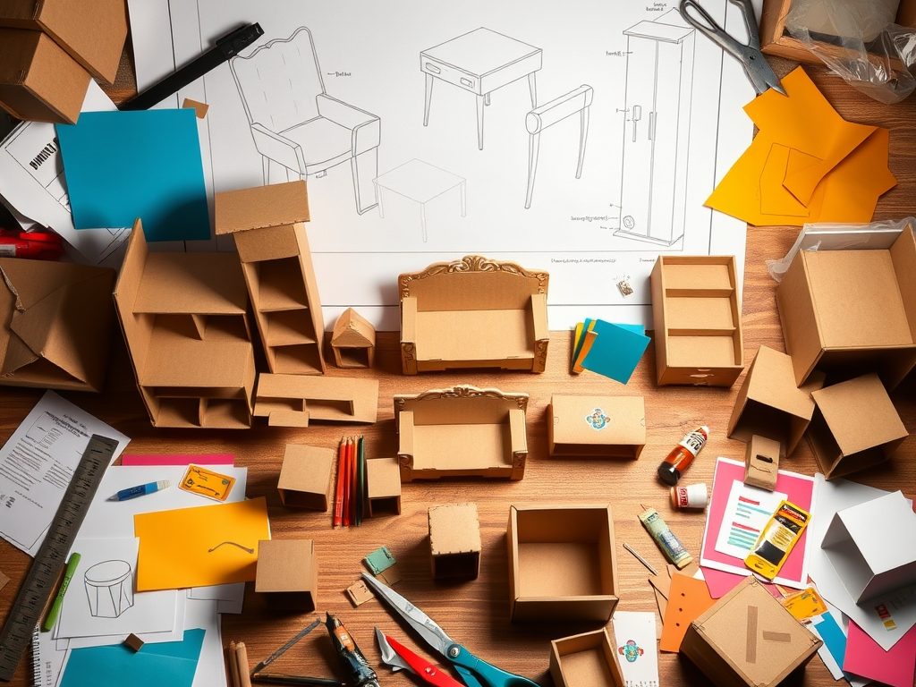 Makieta mebli z kartonu krok po kroku: jak zaplanować, wzmocnić i ozdobić konstrukcję
