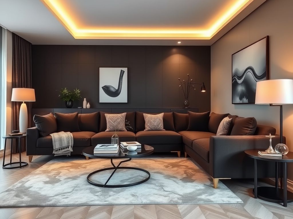 Układ mebli w salonie z narożnikiem: jak łączyć funkcjonalność z wygodą i stylem aranżacji