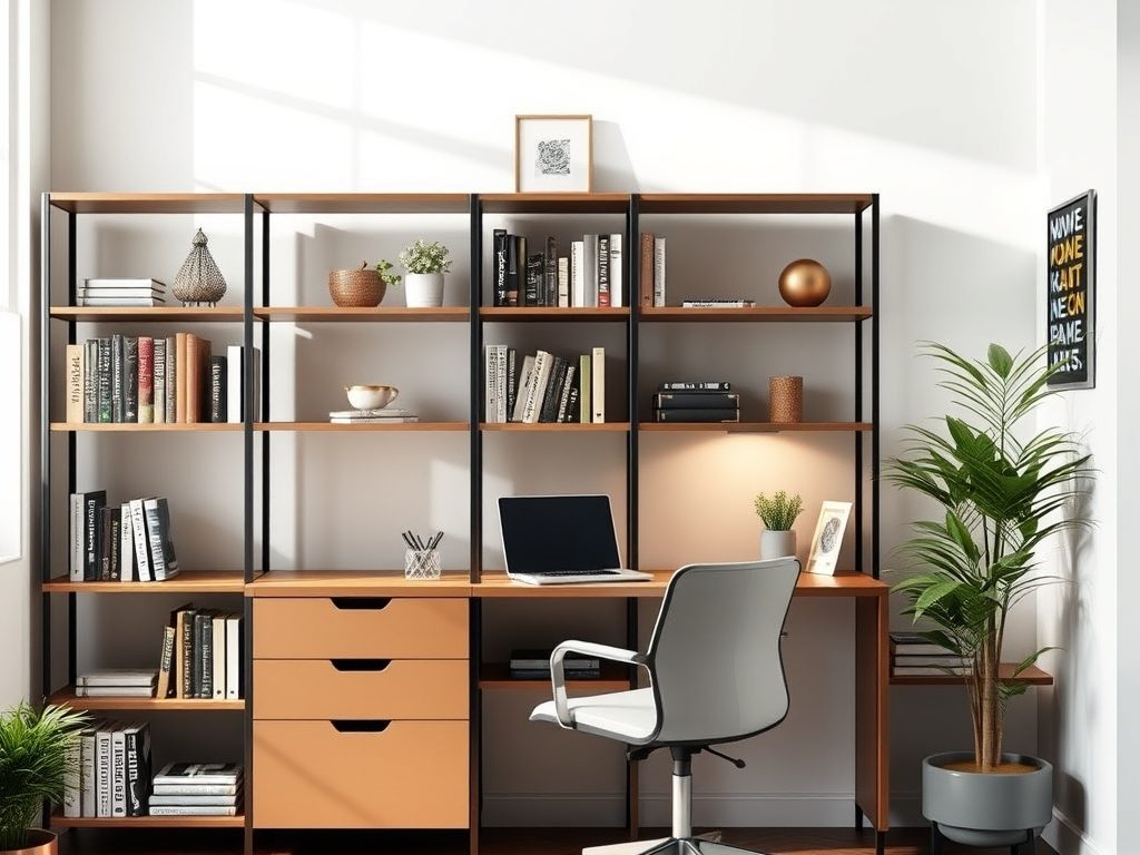 Regał z biurkiem jako mebel wielofunkcyjny: jak wybrać praktyczne i ergonomiczne rozwiązanie do wnętrza